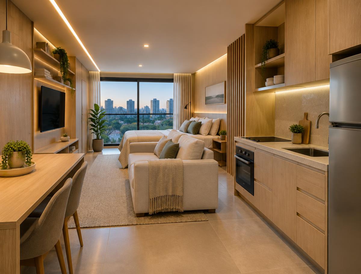 Studio compacto no Ecoville
